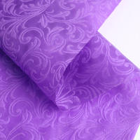 80GSM Purple Color Moon-flower Embossed 100% Virgin PP Spunbond Nonwoven Fabric